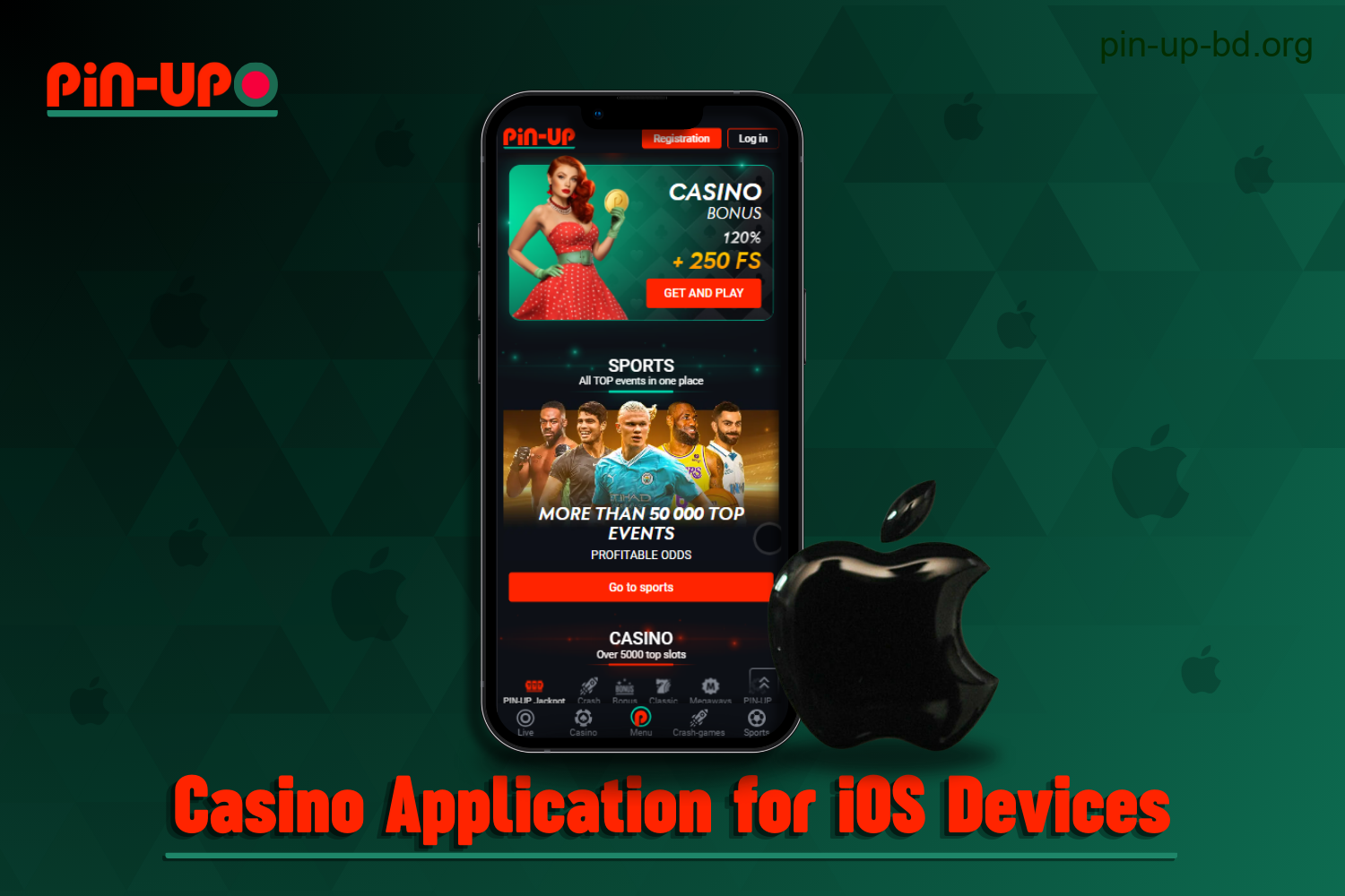 Pin-Up mobile gambling application is available for ios devices for users from Bangladesh