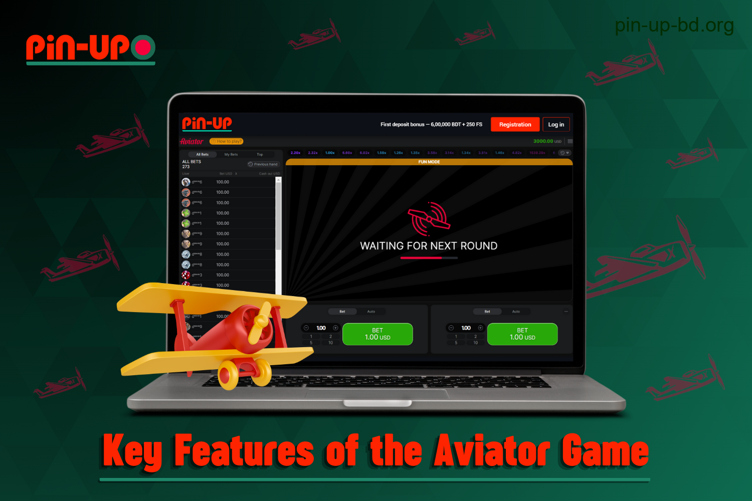 The key features of the game Aviator are a simple user-friendly interface and clear rules for players from Bangladesh