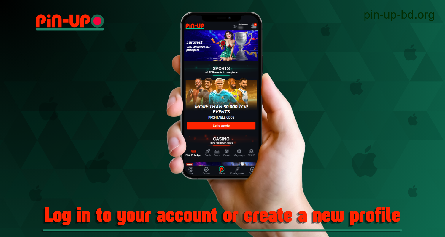 Once the Pin Up casino app is downloaded, users from Bangladesh can log in to their account or create a new profile, deposit funds, and start playing for real money