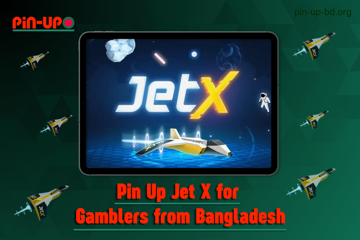 Pin Up Jet-X বাংলাদেশের খেলোয়াড়দের জন্য একটি জনপ্রিয় ক্র্যাশ গেম