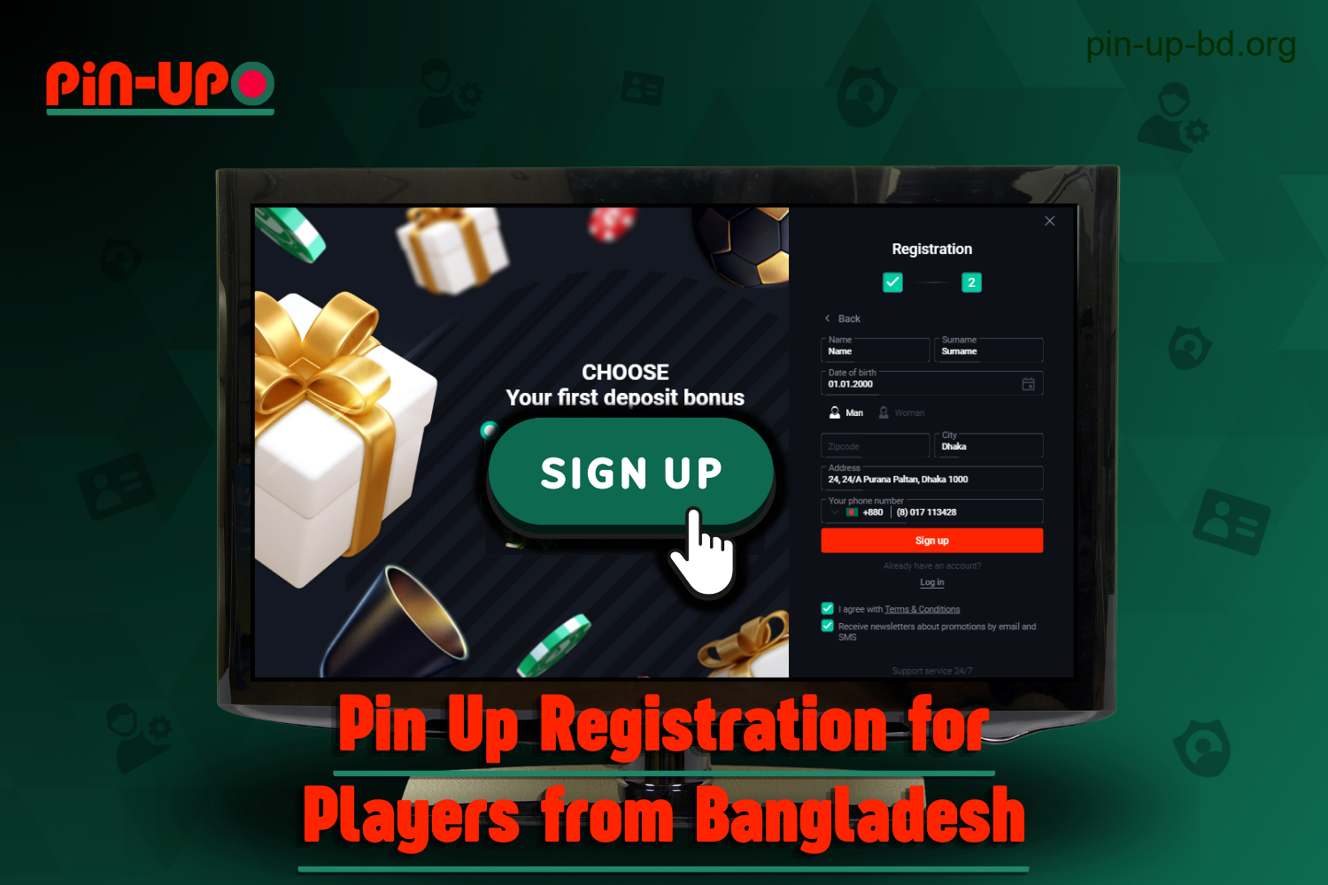 Registration on the Pin Up website allows users from Bangladesh to access all the features of the site