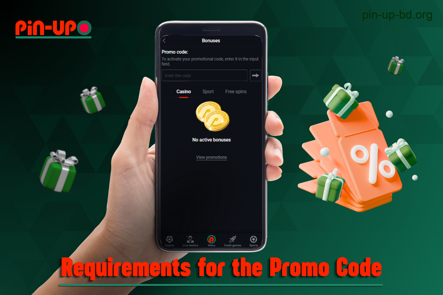 Pin Up has promo code requirements that users from Bangladesh should familiarize themselves with before using