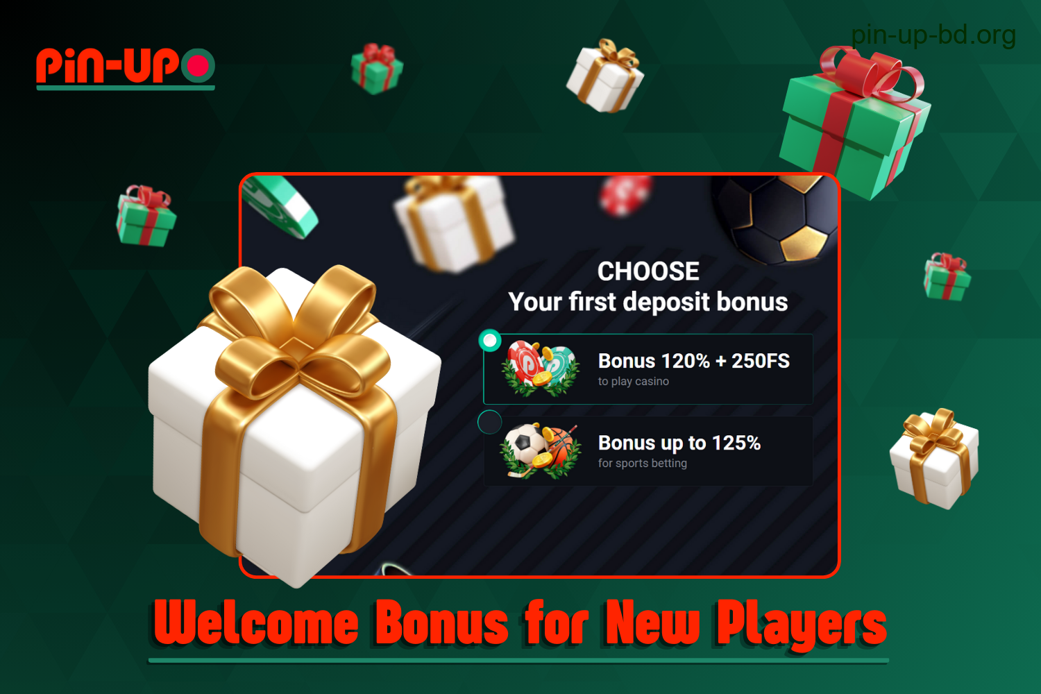 New users of Pin Up from Bangladesh receive welcome bonus for new players